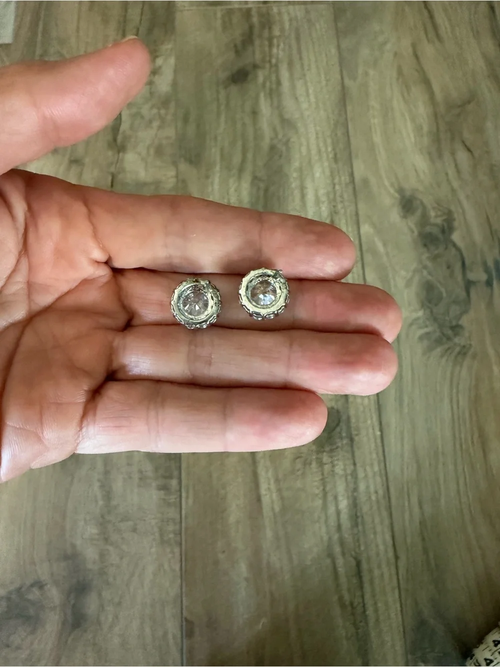 Faux Diamond Stud Earrings